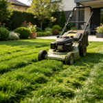 Deep-Cut Leveling and Mowing Service for Dense Lawns